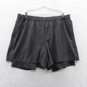 DSG Agility XL Mens Black‎ 2 In 1 Running Shorts Moisture Wicking Athletic NWT